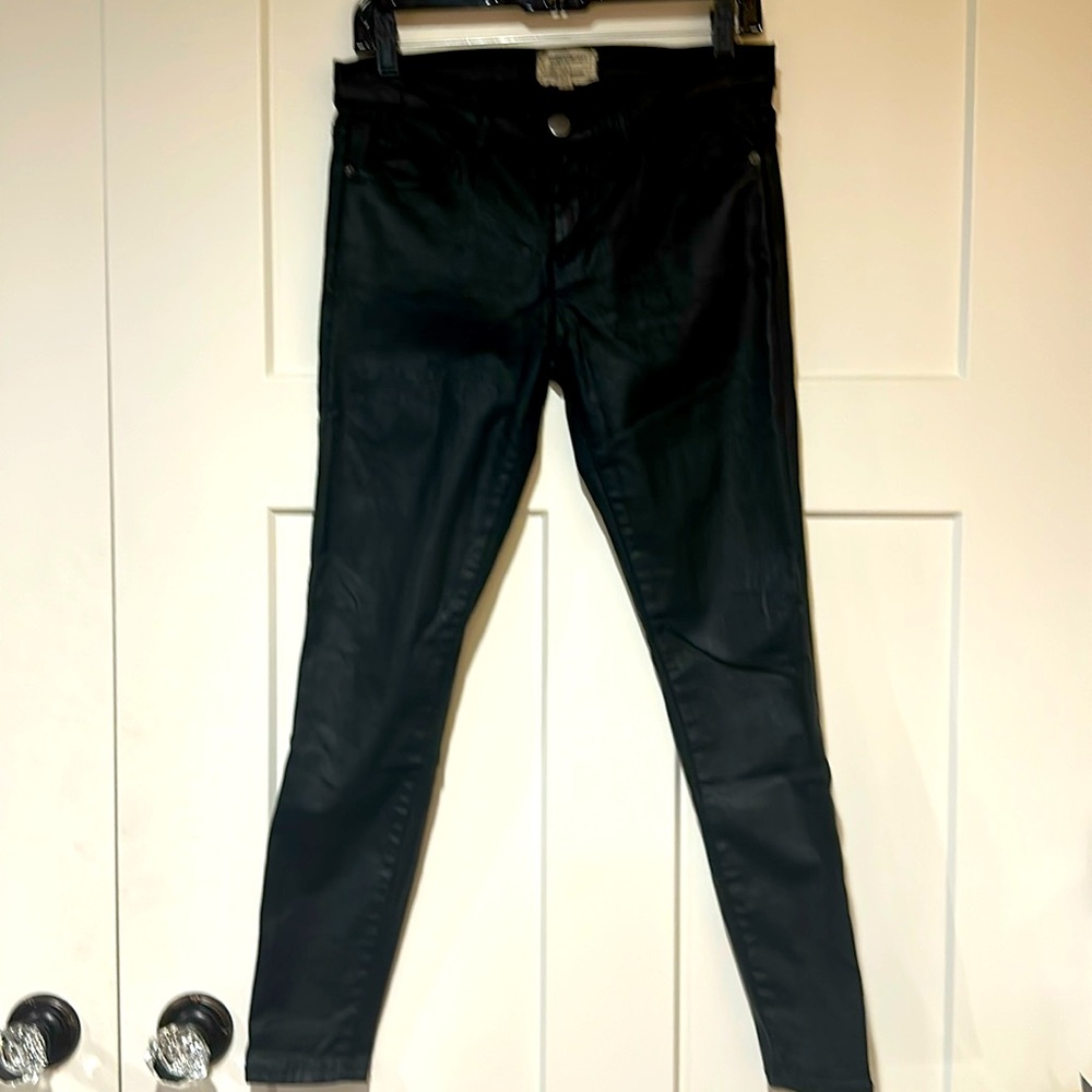 Current Elliott black wax coated Jean